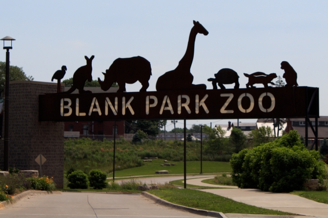 The entrance to Blank Park Zoo